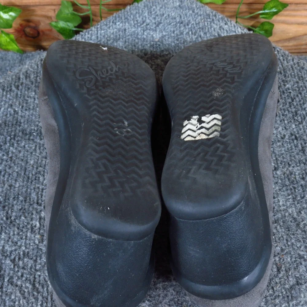 Skechers Rumblers-Frilly Womens Wedge Loafer Size 8 Work Office Charcoal Grey